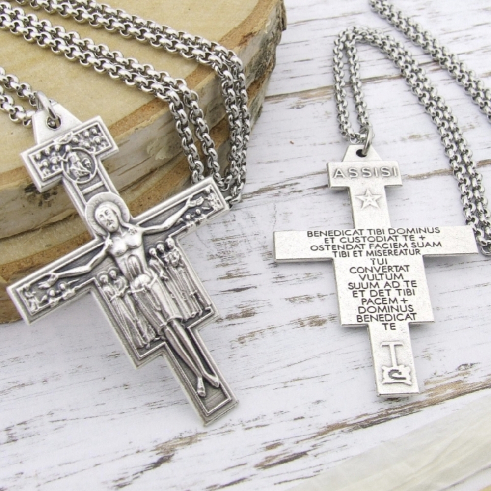 🙏🏼✝️Beautiful Christian Crucifix Cross - St Francis